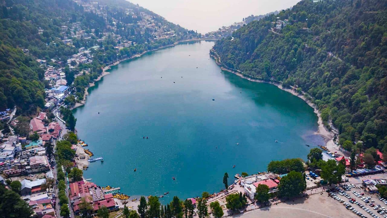 Nainital lake and hills